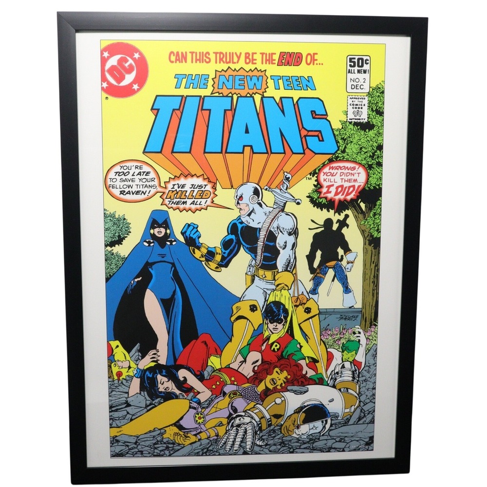 DC Comics Framed Cover Art The New Teen Titans #2 Deathstroke George Perez 12x16